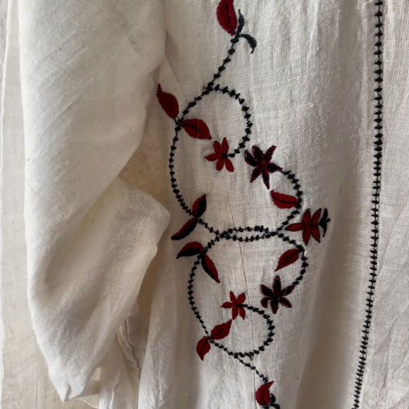 Cotton Embroidered Peasant Dress - Picture 5 of 5